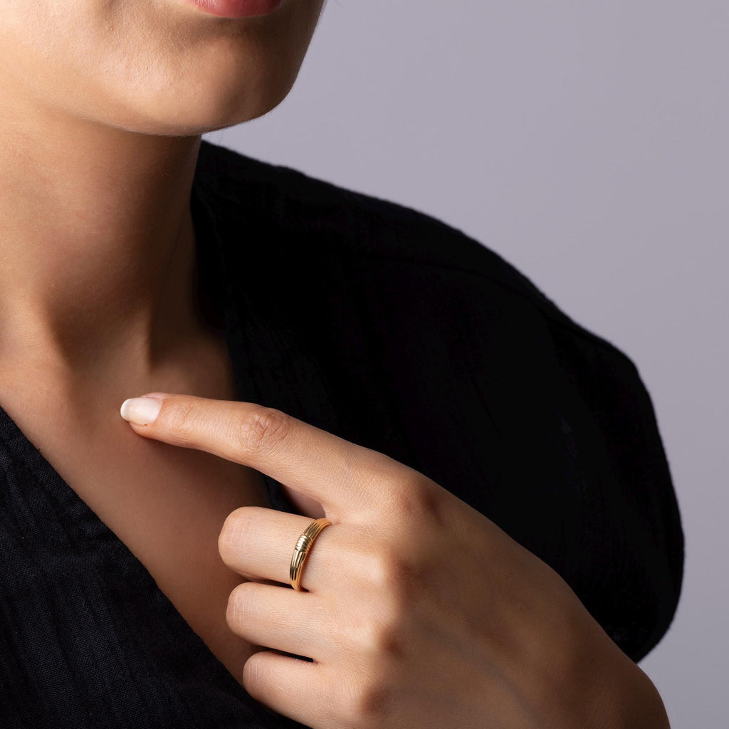 14K Solid Gold Band Ring – 4mm Classic Gold Band