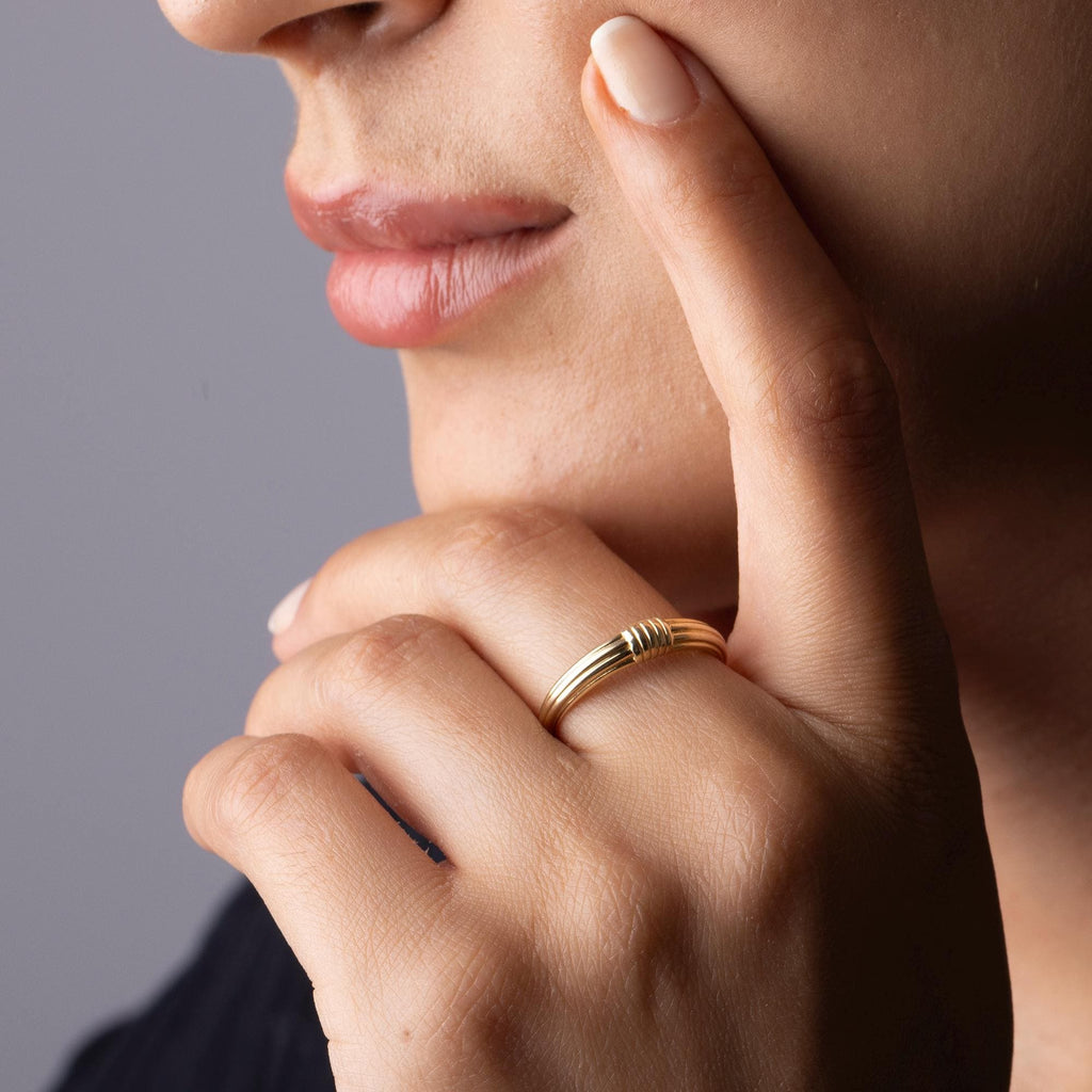 14K Solid Gold Band Ring – 4mm Classic Gold Band