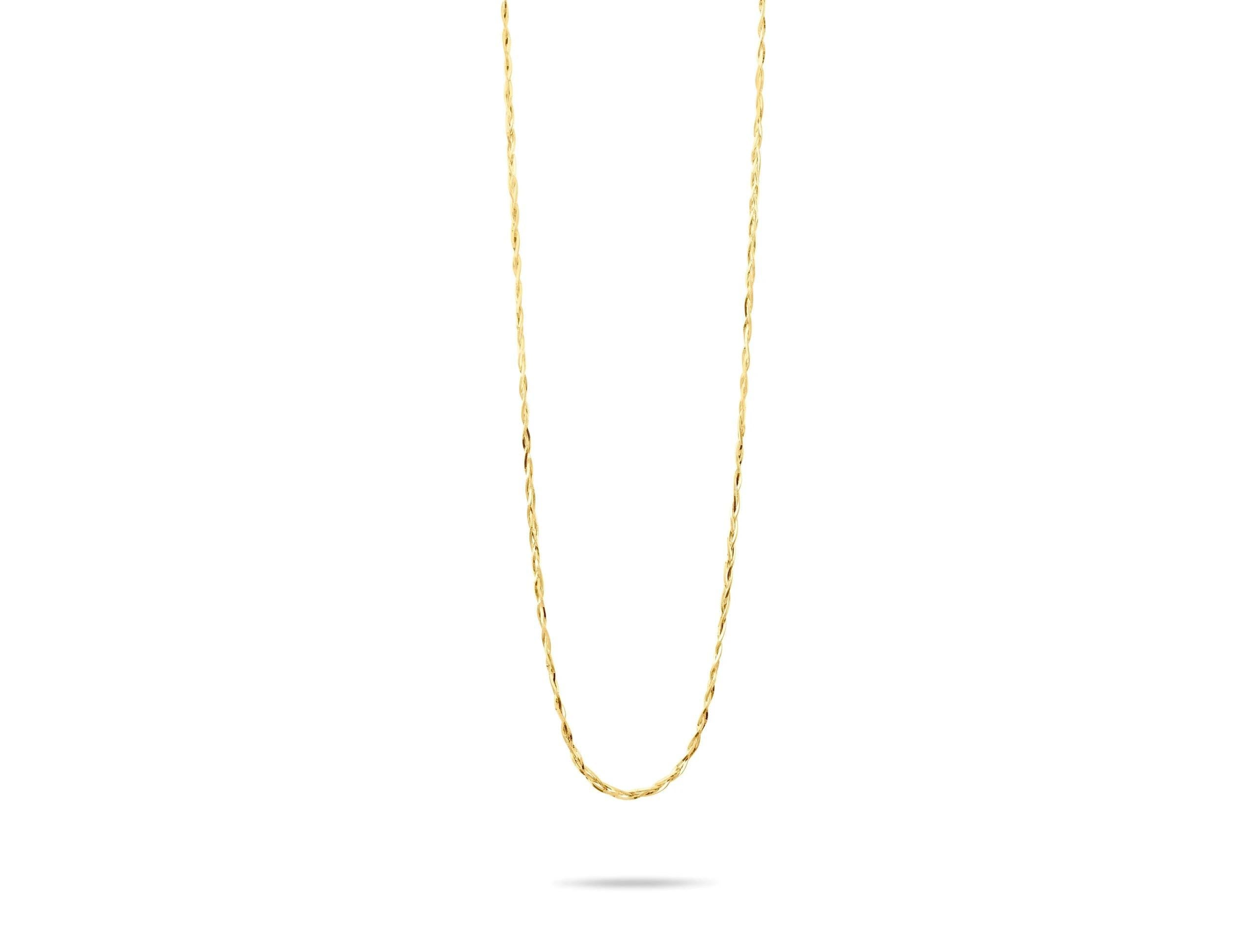 14K Solid Gold 2mm Chain Necklace – Thin Dainty Gold Necklace