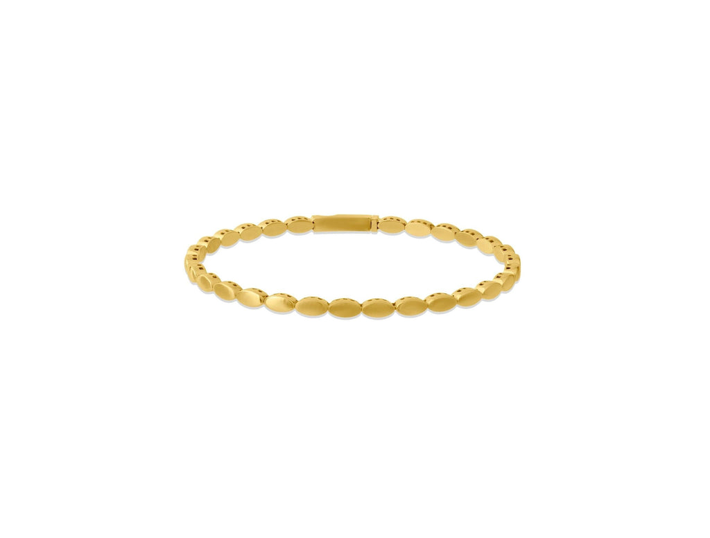 14K Solid Gold Oval Link Bracelet – Elegant Real Gold Jewelry