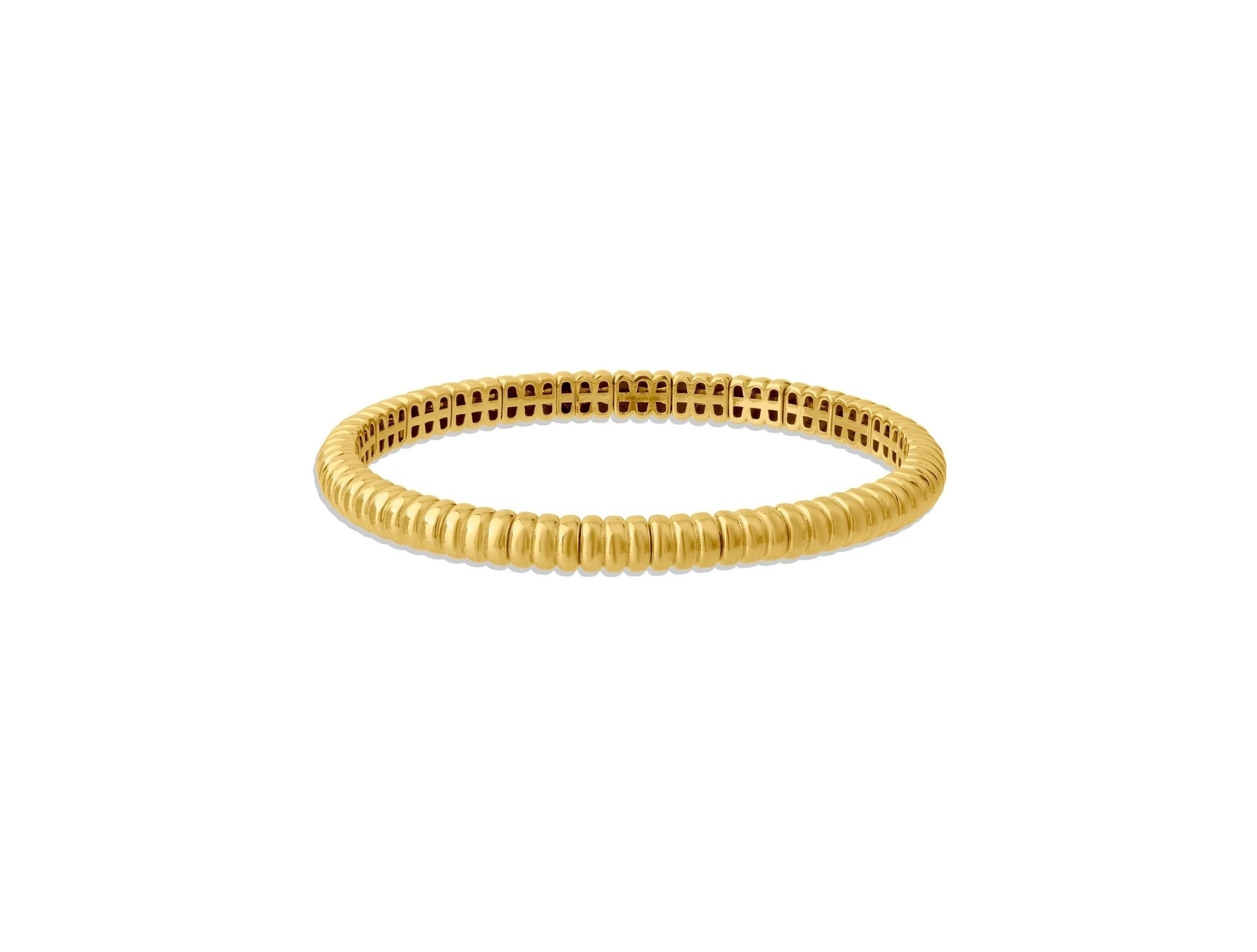 14K Solid Gold Spiral Coil Bracelet – Modern Chunky Bracelet